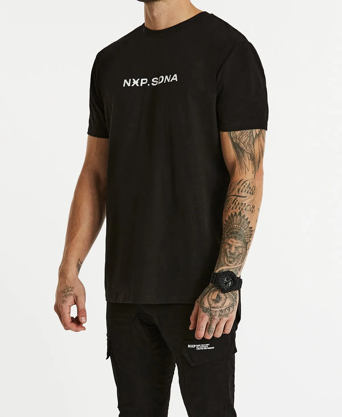 False Claims Cape Back T-Shirt Jet Black sold by Neverland product image thumbnail 5