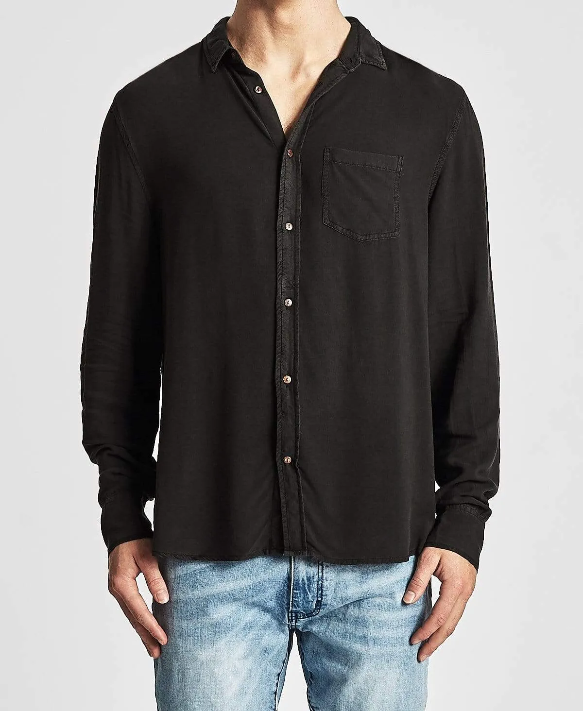 Rogue Long Sleeve Shirt Pigment Black sold by Neverland