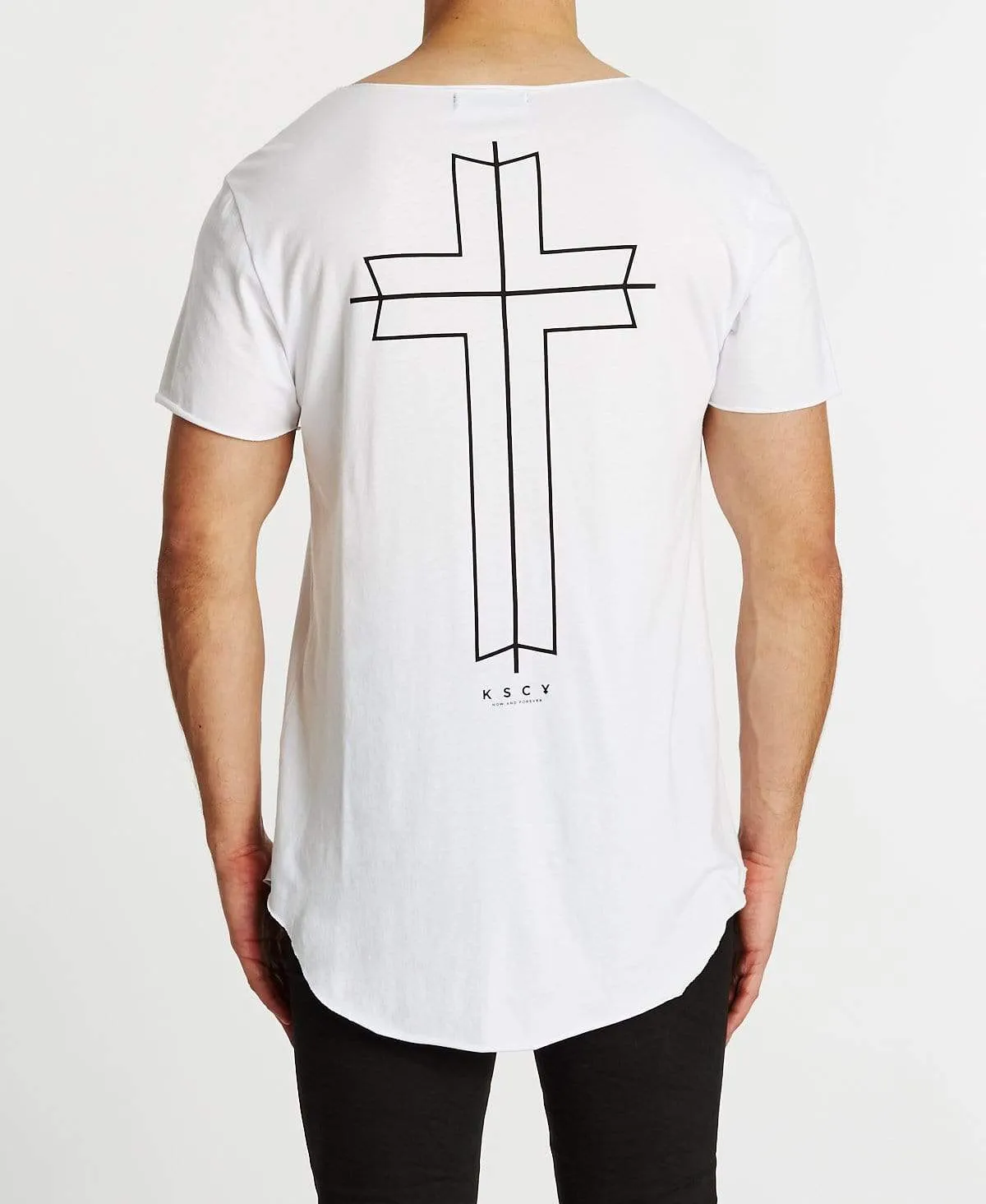 Sedona Raw V Neck T-Shirt White sold by Neverland