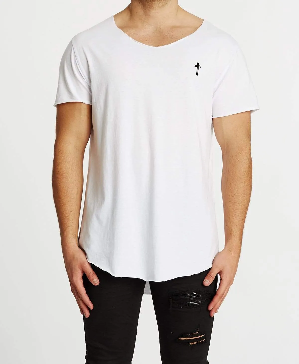 Sedona Raw V Neck T-Shirt White sold by Neverland product image thumbnail 2