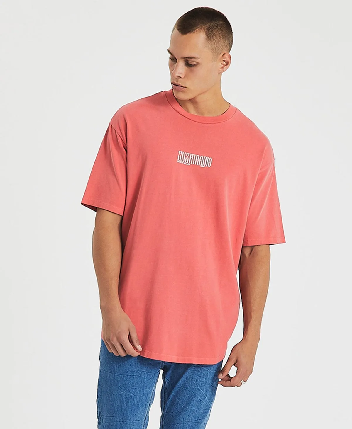 Vision Box Fit Scoop T-Shirt Pigment Hibiscus Red sold by Neverland product image thumbnail 2