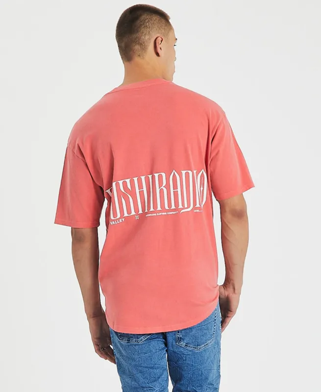 Vision Box Fit Scoop T-Shirt Pigment Hibiscus Red sold by Neverland
