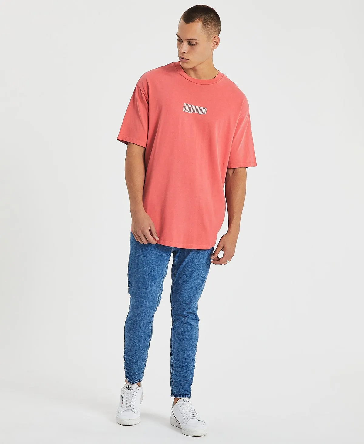 Vision Box Fit Scoop T-Shirt Pigment Hibiscus Red sold by Neverland product image thumbnail 5