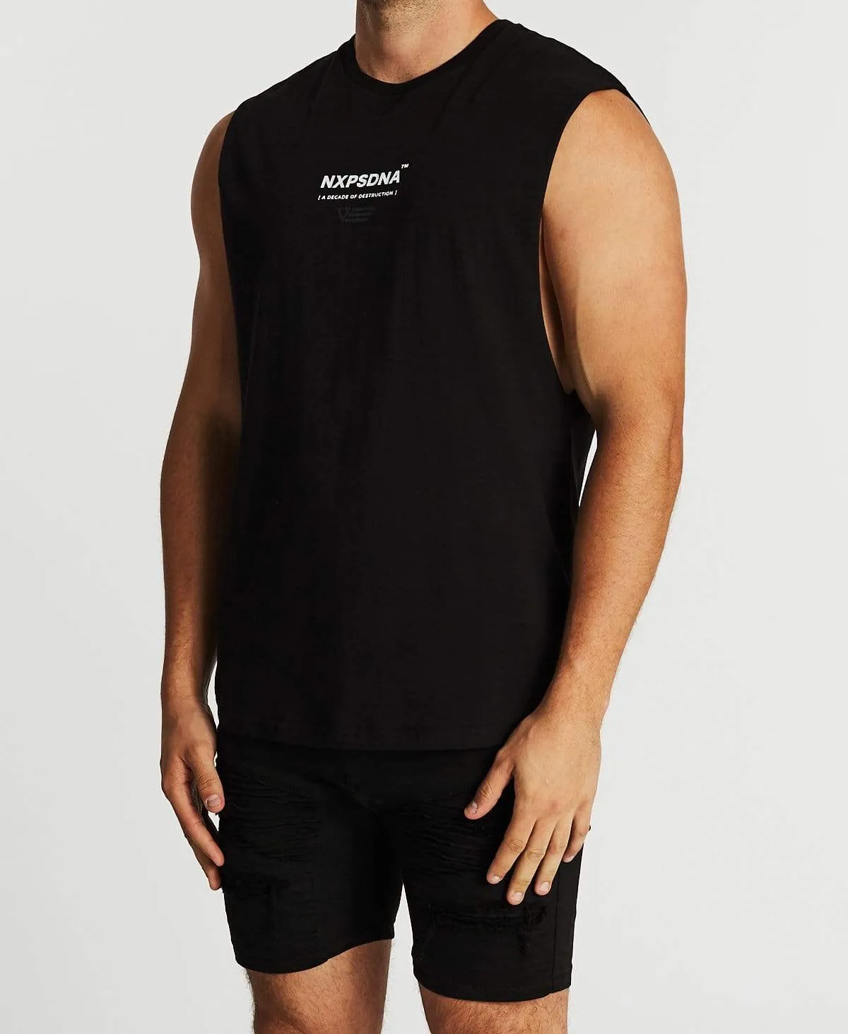 Destroyer Scoop Back Muscle Tee Jet Black sold by Neverland product image thumbnail 3