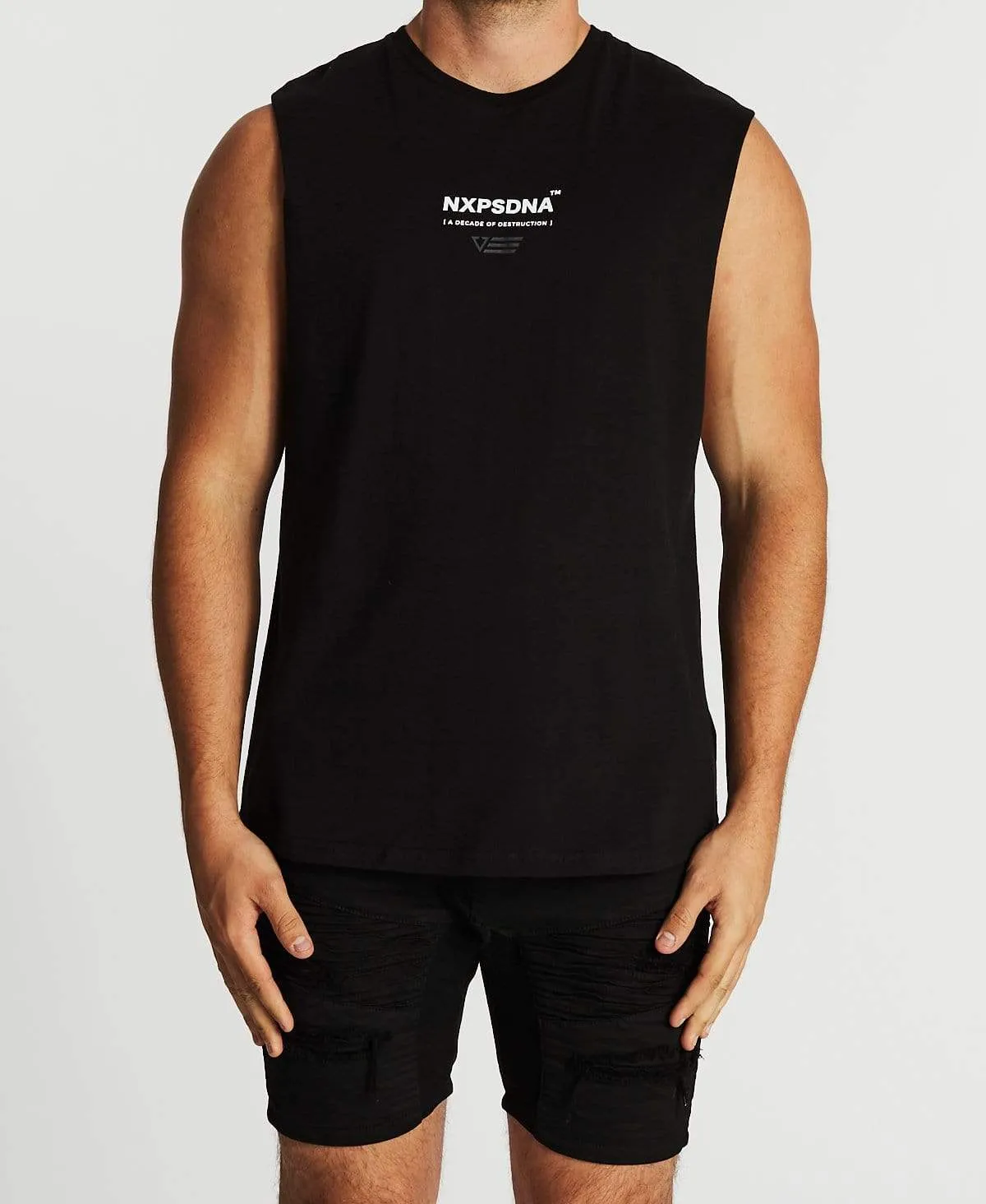 Destroyer Scoop Back Muscle Tee Jet Black sold by Neverland product image thumbnail 2
