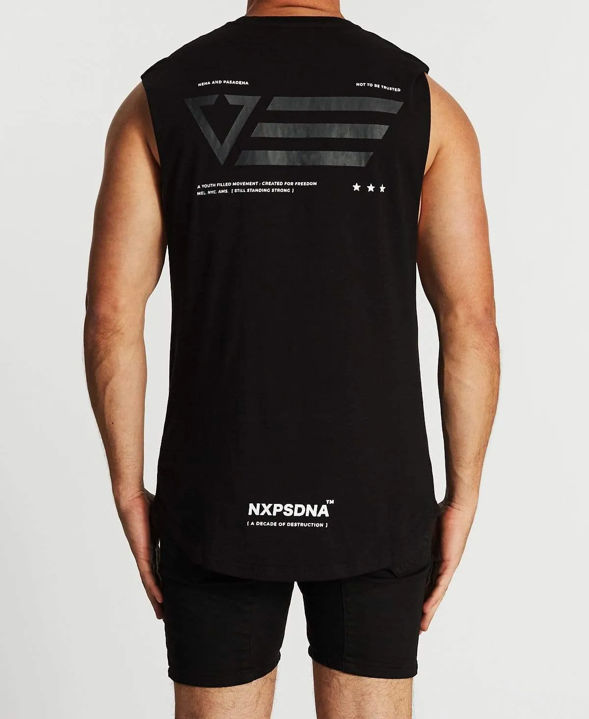 Destroyer Scoop Back Muscle Tee Jet Black sold by Neverland product image thumbnail 4