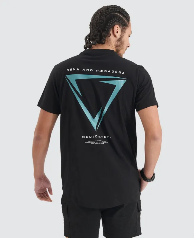 Downforce Dual Curved Tee Jet Black sold by Neverland