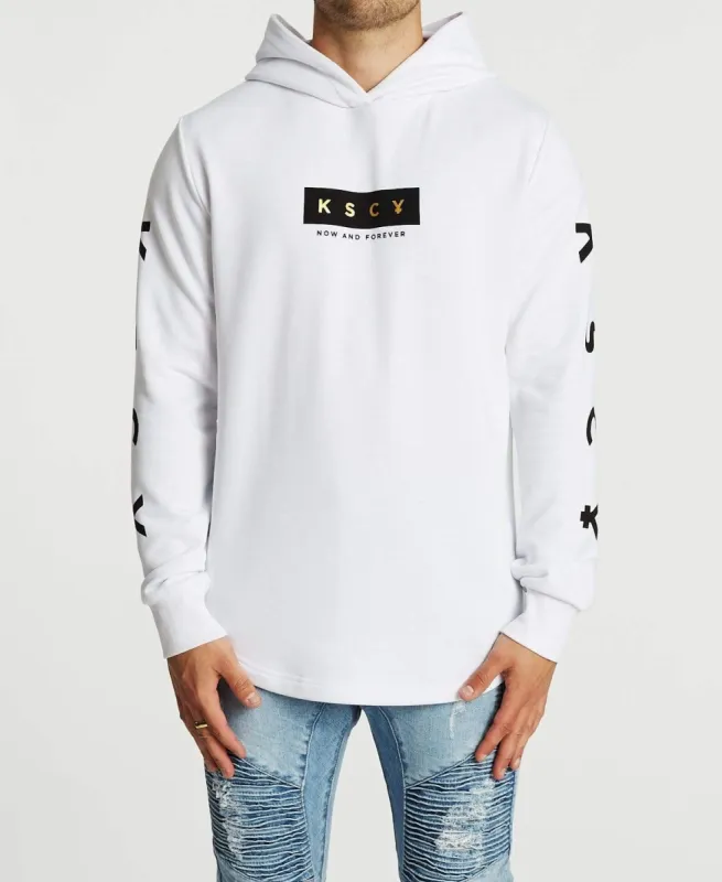 Glory Dual Curved Hoodie White sold by Neverland
