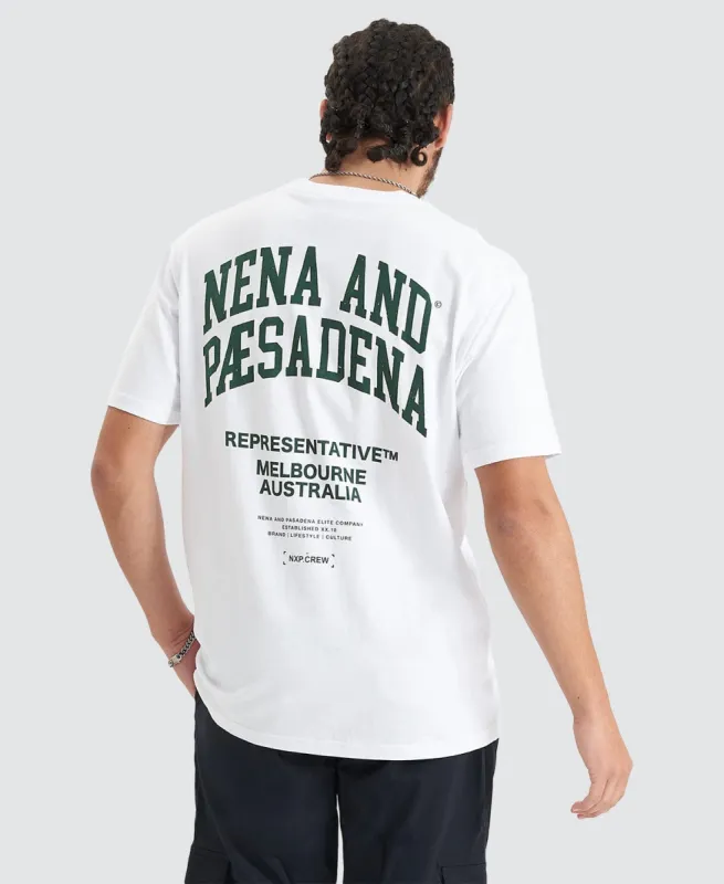 Overview Relaxed Tee Optical White made by Nena and Pasadena