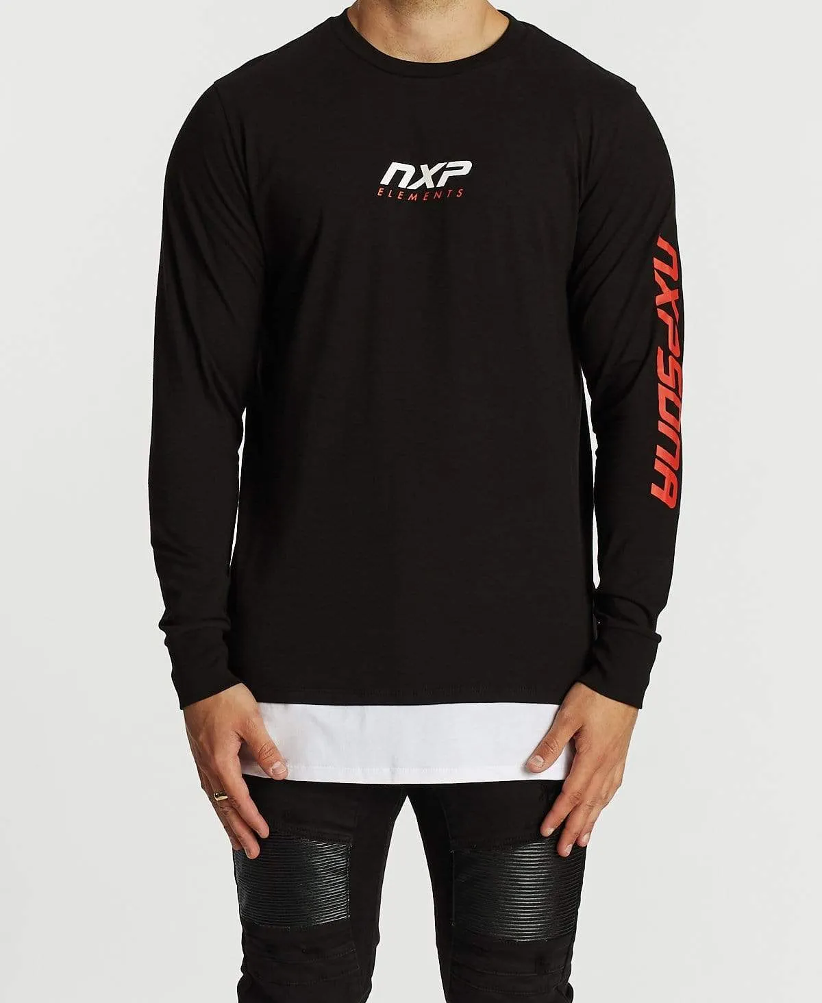 Unending Standard Layered Long Sleeve T-Shirt Jet Black sold by Neverland product image thumbnail 2