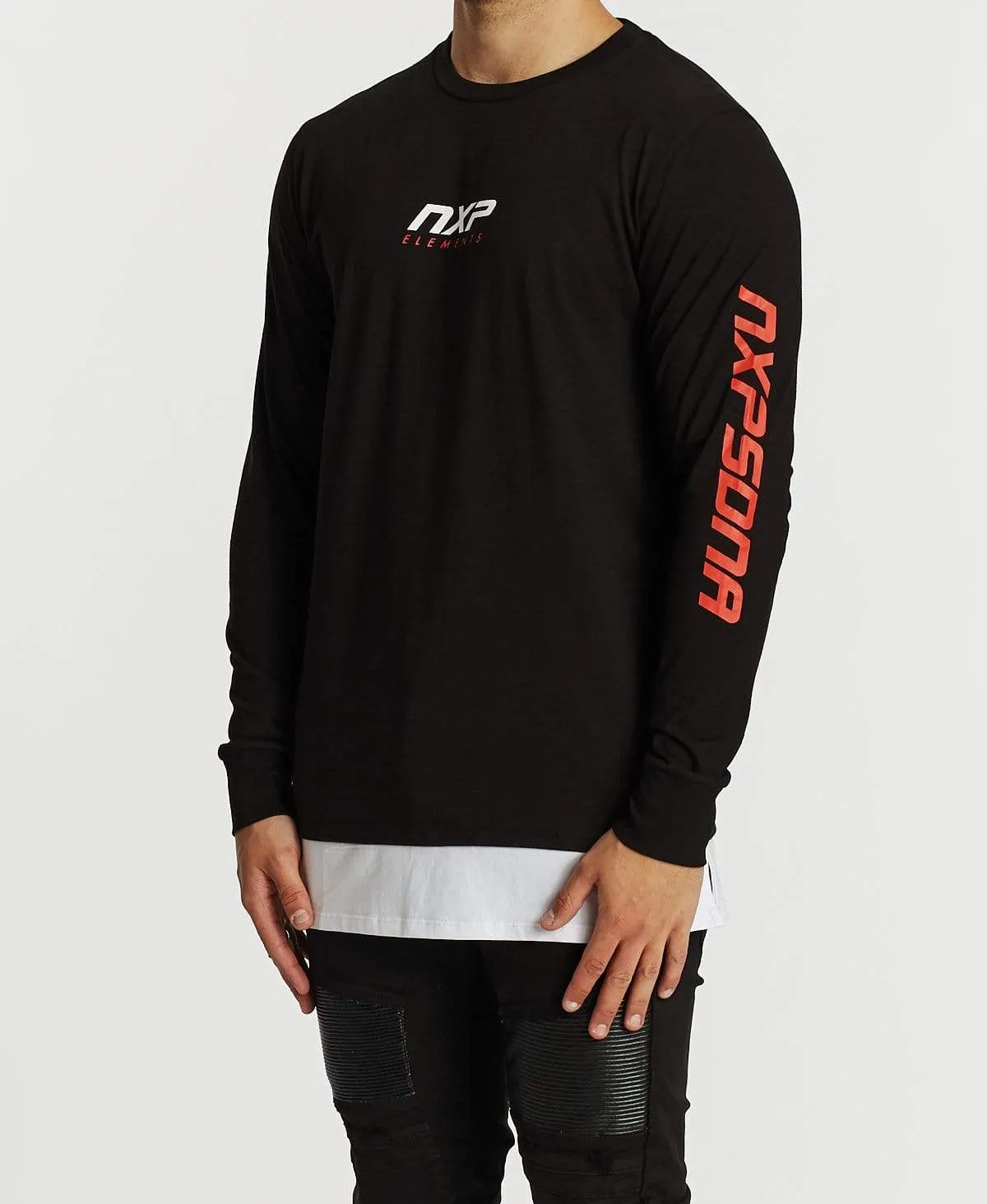 Unending Standard Layered Long Sleeve T-Shirt Jet Black sold by Neverland product image thumbnail 3