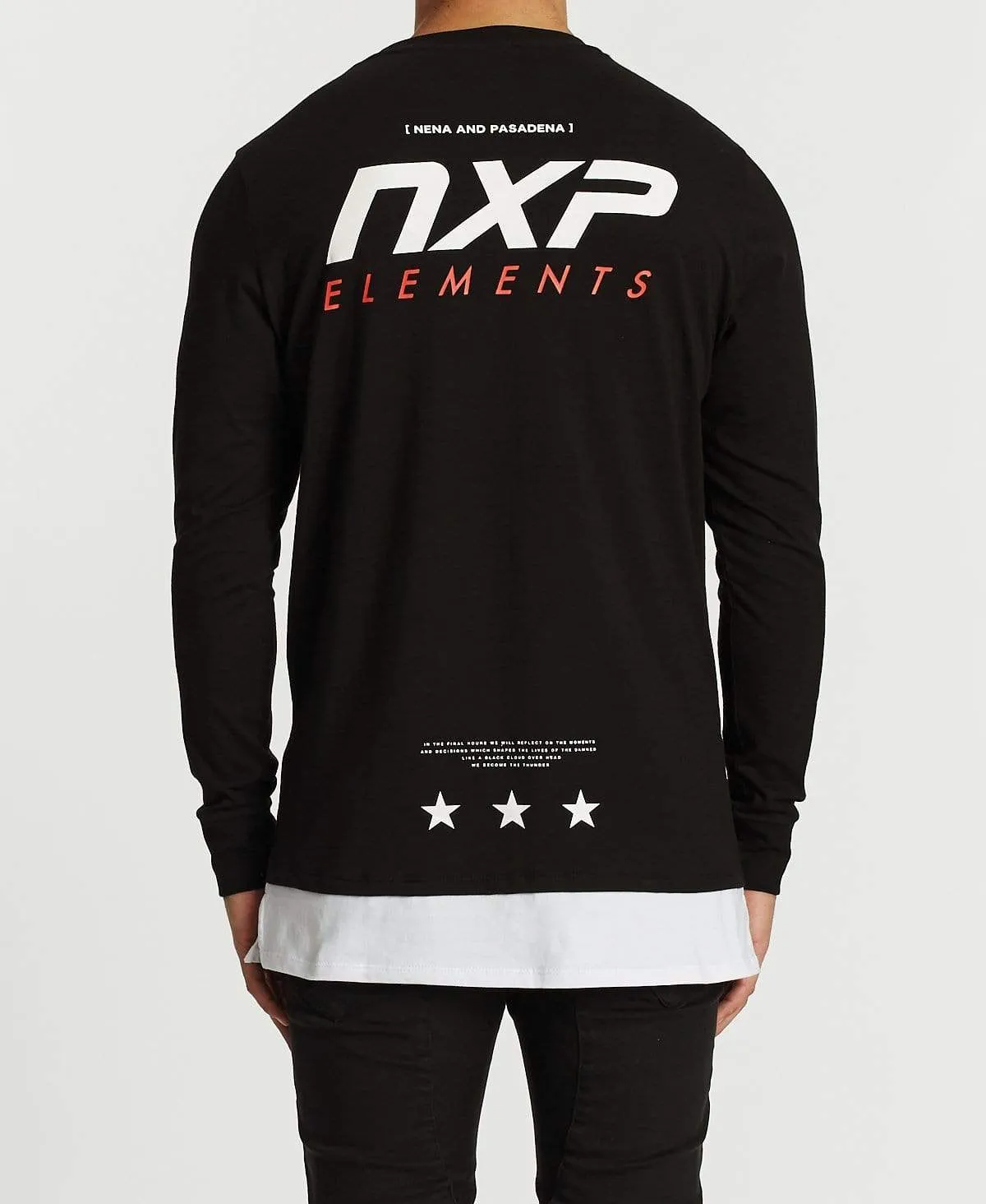 Unending Standard Layered Long Sleeve T-Shirt Jet Black sold by Neverland