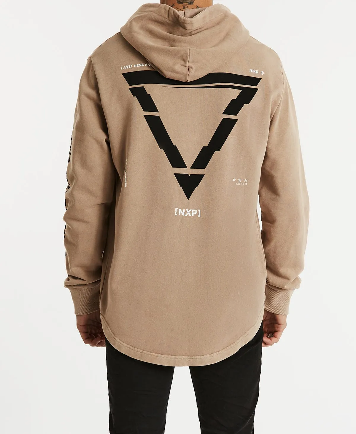 Trace Dual Curved Hoodie Pigment Warm Taupe sold by Neverland product image thumbnail 3