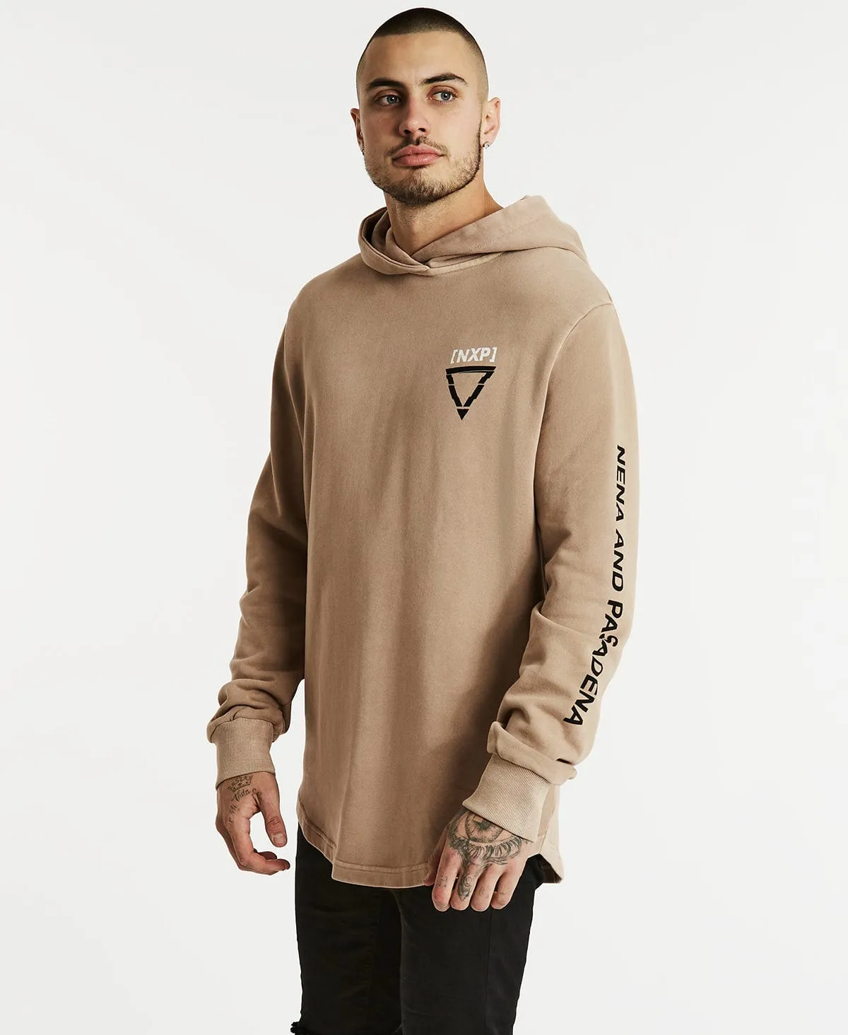 Trace Dual Curved Hoodie Pigment Warm Taupe sold by Neverland product image thumbnail 2