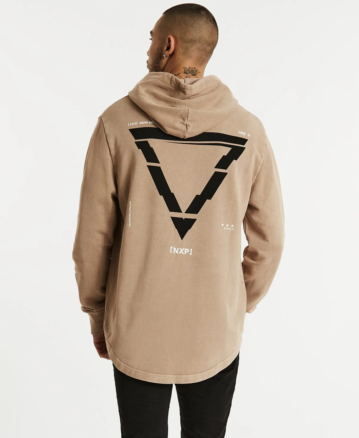 Trace Dual Curved Hoodie Pigment Warm Taupe sold by Neverland