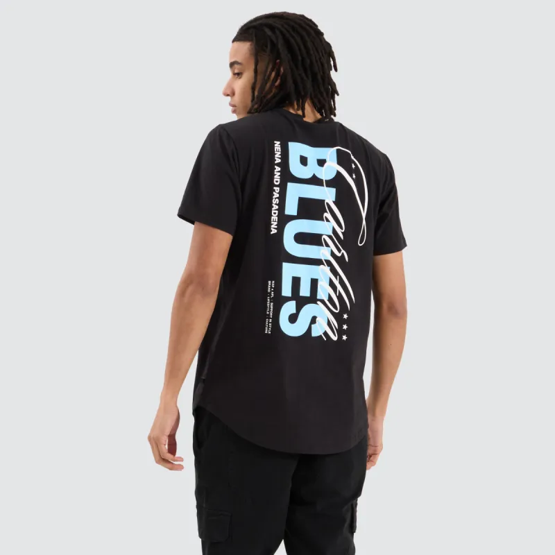 Carlton Blues AFL Dual Curved Tee Jet Black sold by Neverland