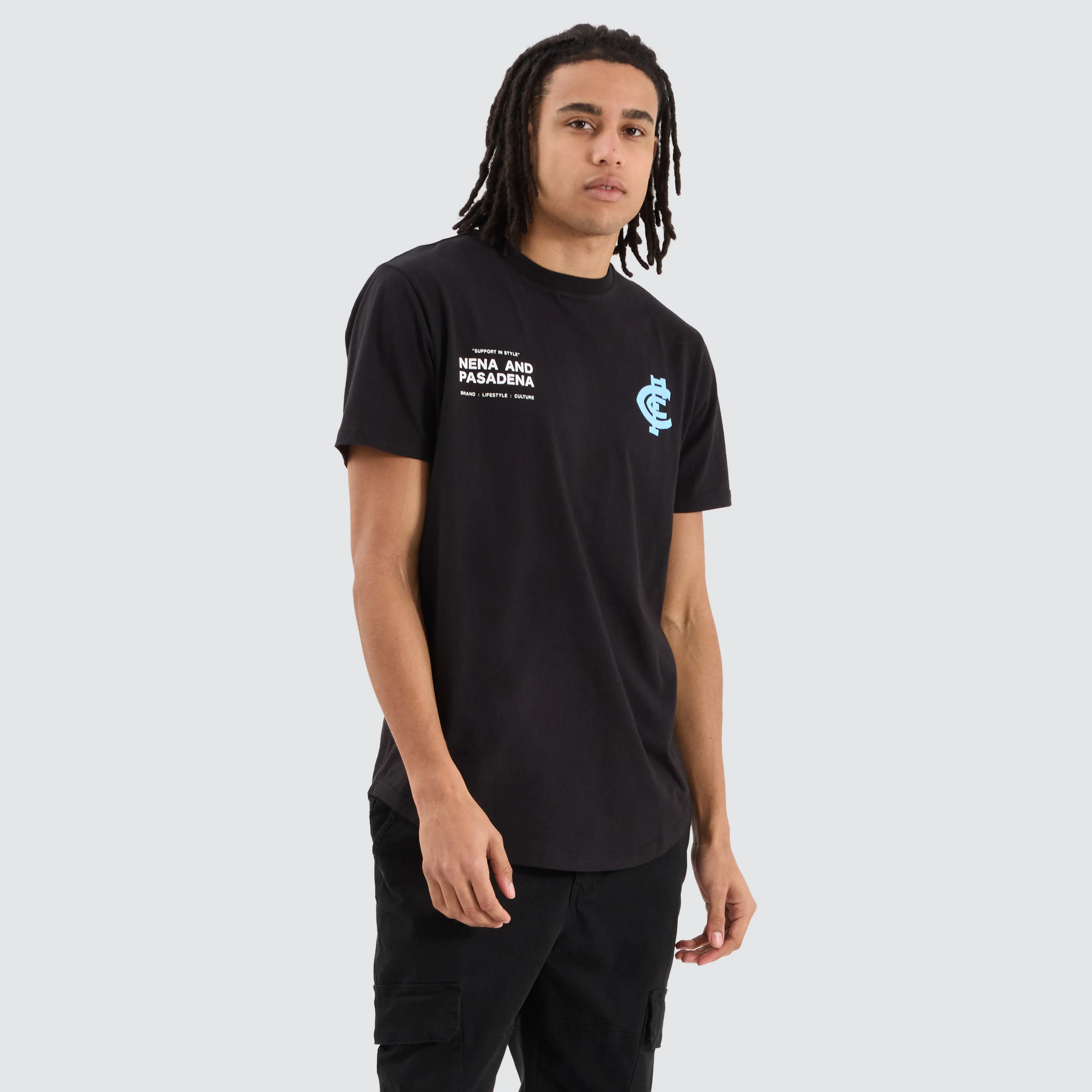 Carlton Blues AFL Dual Curved Tee Jet Black sold by Neverland product image thumbnail 3