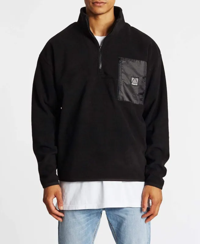 Makalu Pull Over Polar Fleece Jumper Black sold by Neverland