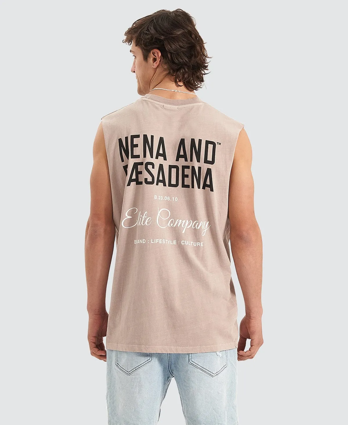 Hesitation Relaxed Muscle Tee Pigment Etherea Grey sold by Neverland