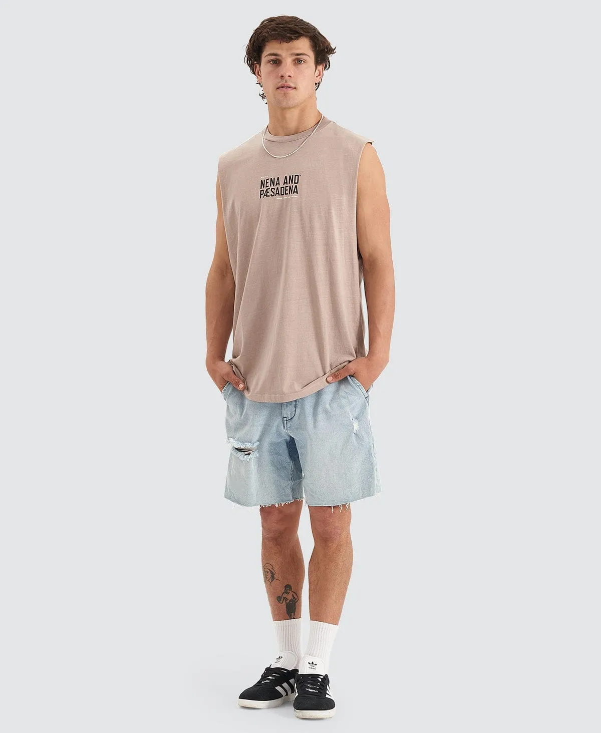 Hesitation Relaxed Muscle Tee Pigment Etherea Grey sold by Neverland product image thumbnail 3