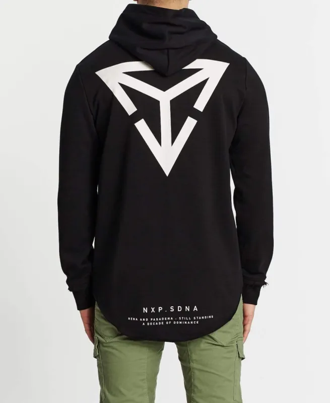 Still Standing Hooded Dual Curved Sweater Jet Black sold by Neverland
