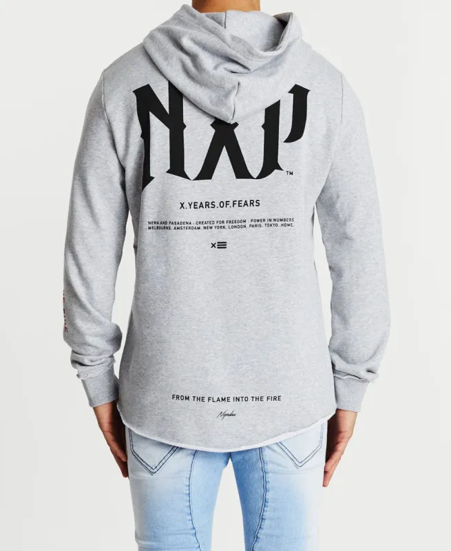 Idolize Dual Curved Hoodie Grey Marle sold by Neverland