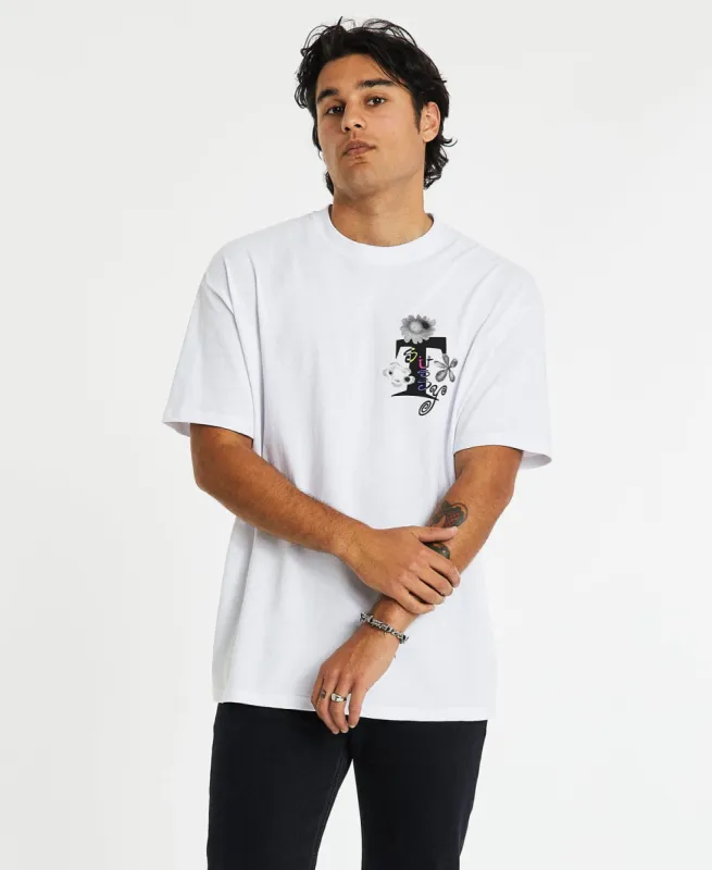 Acid Flowers T-Shirt White sold by Neverland