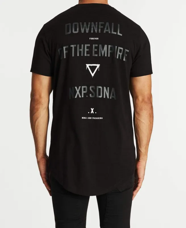 Downfall Cape Back T-Shirt Jet Black sold by Neverland