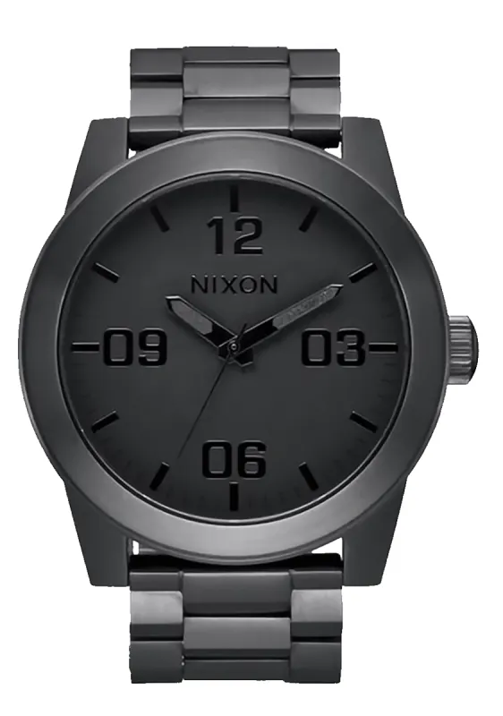 Corporal Stainless Steel Watch All Gunmetal/ Black Gunmetal sold by Neverland