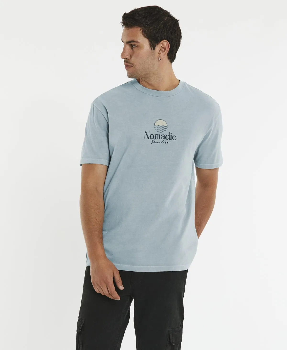 Coast to Coast Relaxed T-Shirt Pigment Pearl Blue sold by Neverland
