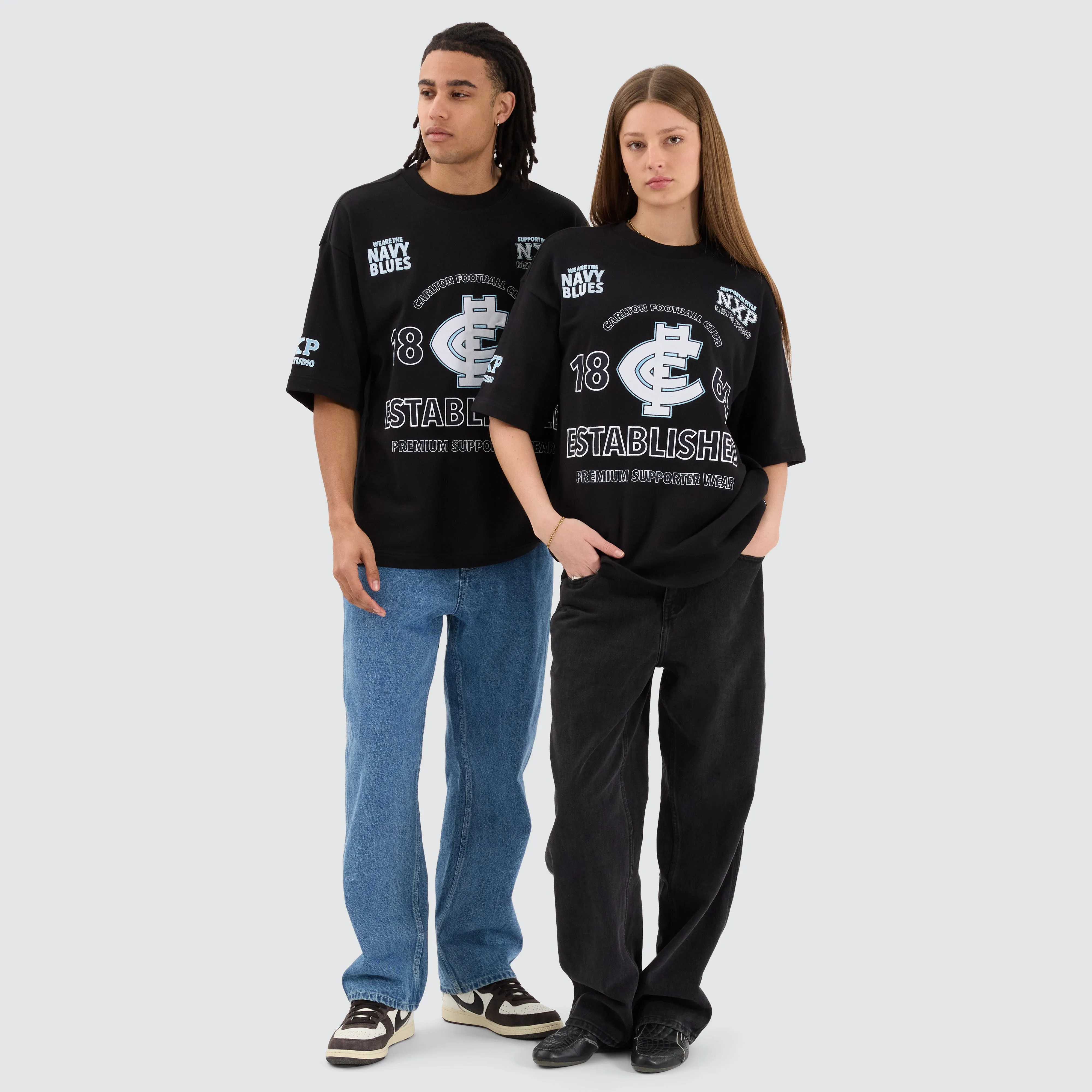 Carlton Blues AFL Mega Loopback Tee Jet Black sold by Neverland product image thumbnail 4