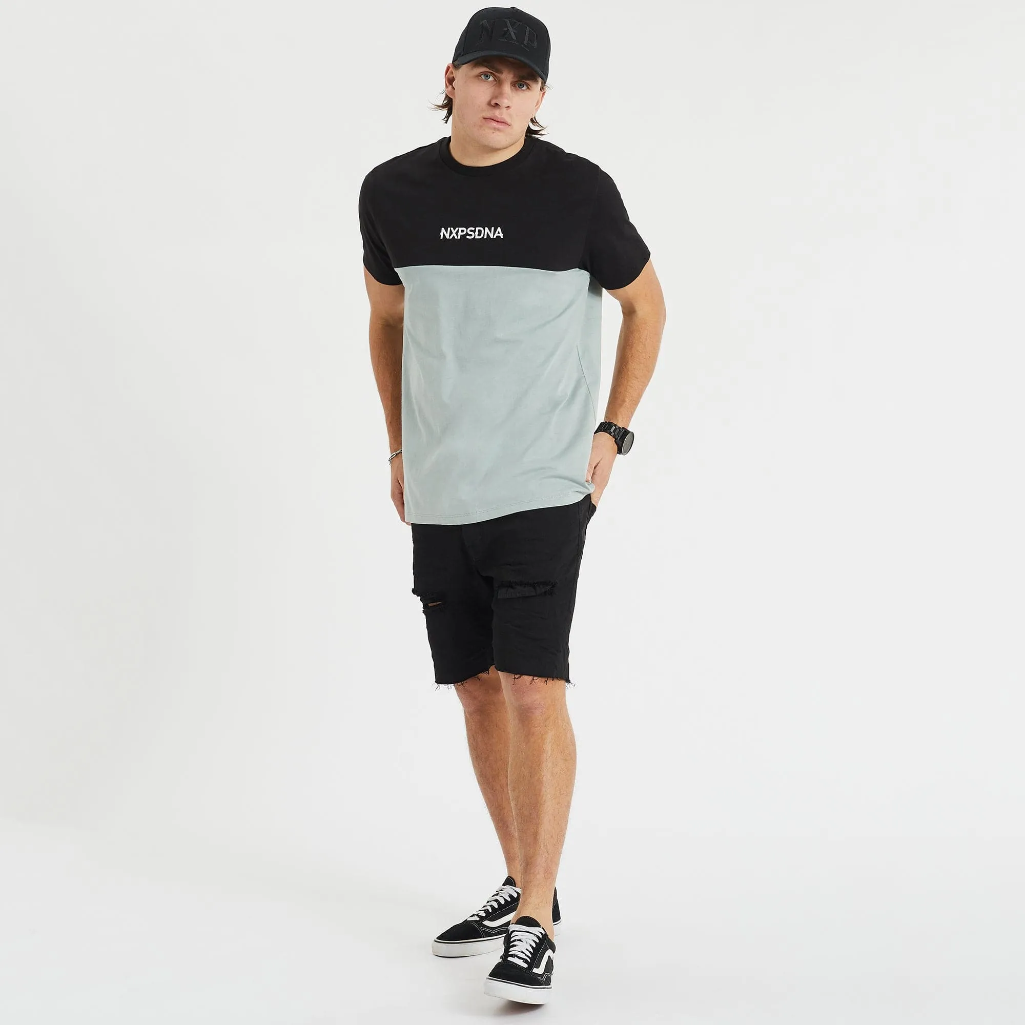 Echelon Tee Black/Sage sold by Neverland product image thumbnail 5