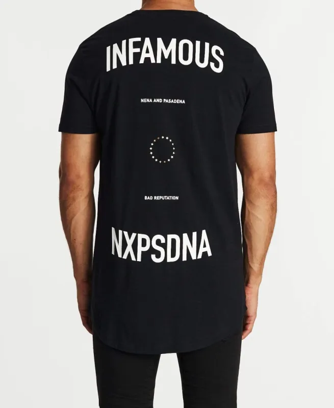 Infamous Cape Back T-Shirt Jet Black sold by Neverland