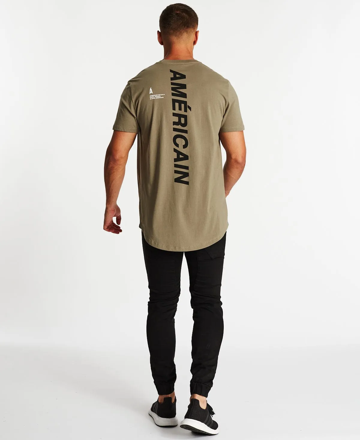 Devoue Dual Curved T-Shirt Khaki sold by Neverland product image thumbnail 5