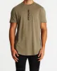 Devoue Dual Curved T-Shirt Khaki sold by Neverland