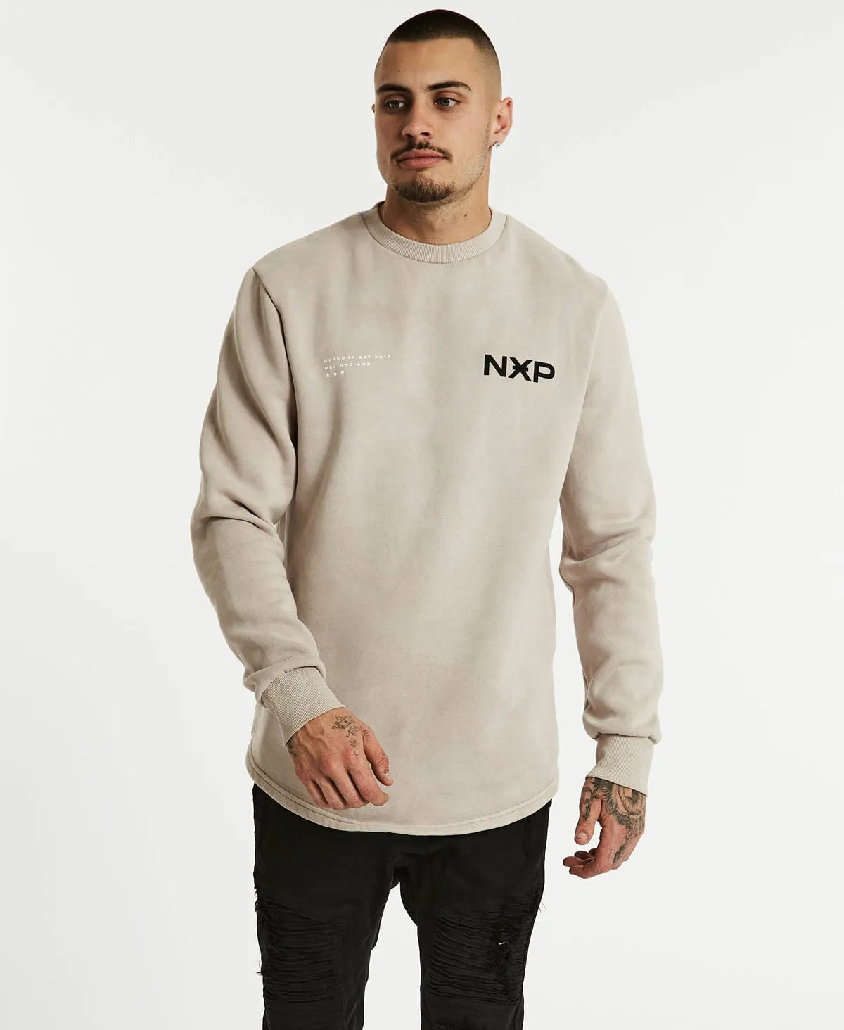 Rise Above Dual Curved Jumper Pigment Mushroom sold by Neverland