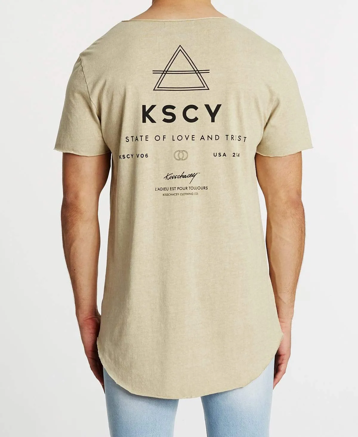 Trust Raw V-Neck T-Shirt Pigment Sand sold by Neverland