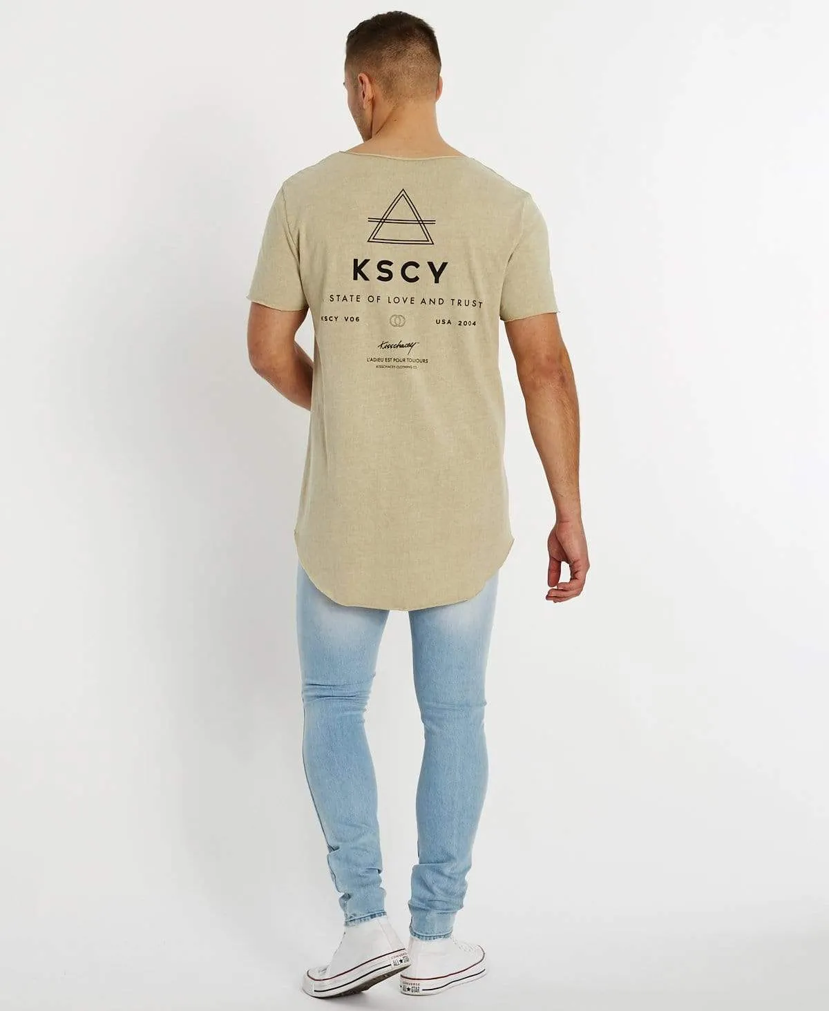 Trust Raw V-Neck T-Shirt Pigment Sand sold by Neverland product image thumbnail 5