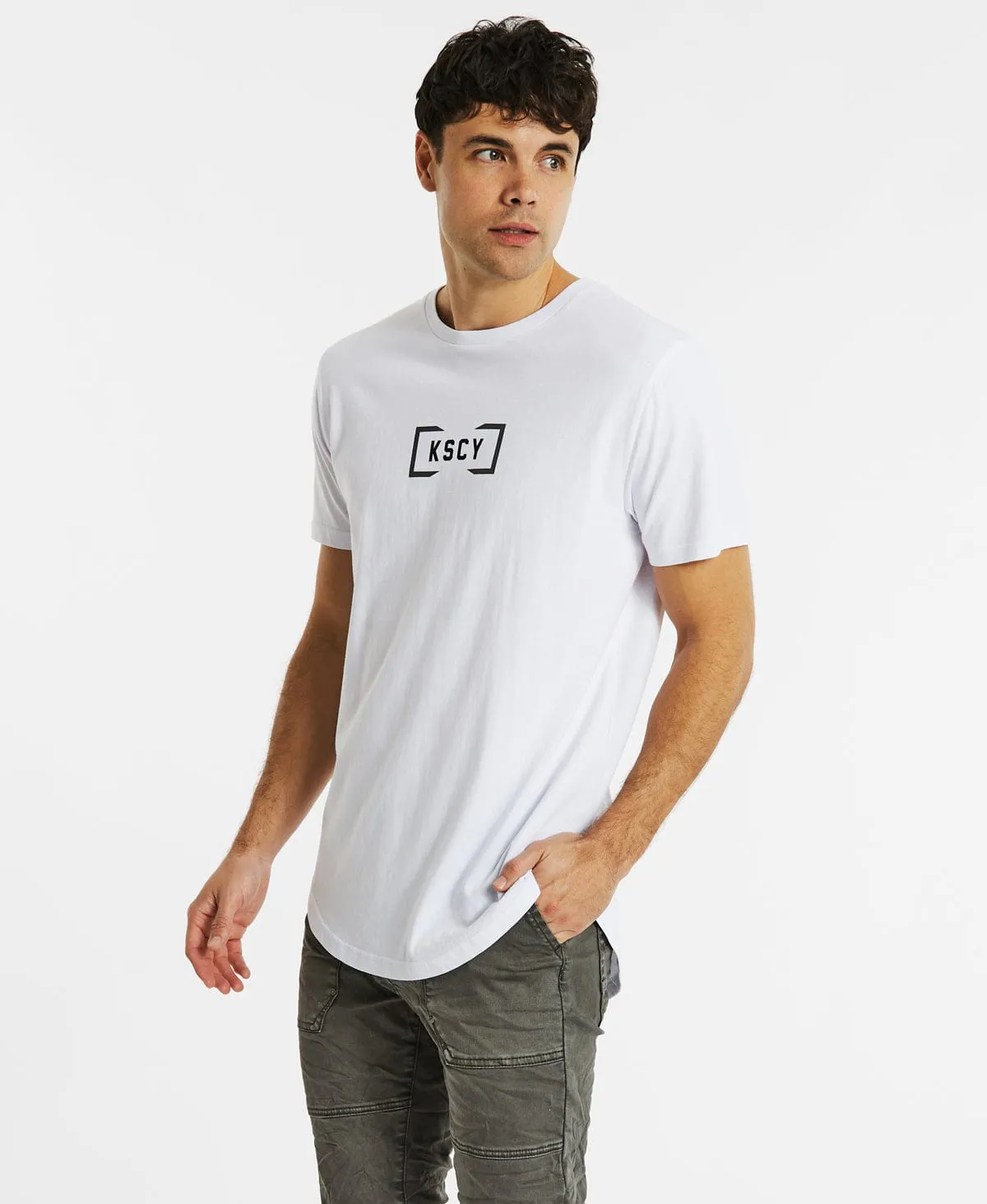 Louden Dual Curved T-Shirt White sold by Neverland product image thumbnail 5
