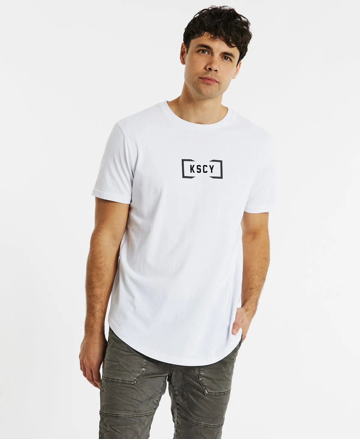 Louden Dual Curved T-Shirt White sold by Neverland product image thumbnail 2