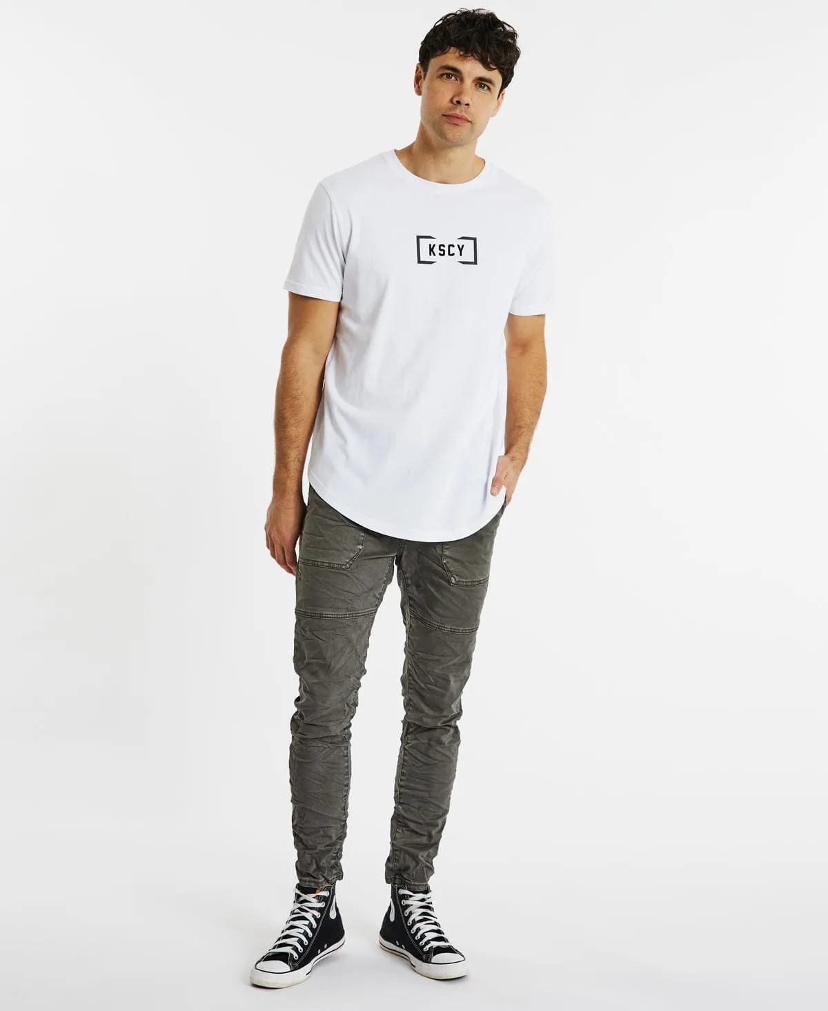Louden Dual Curved T-Shirt White sold by Neverland product image thumbnail 3