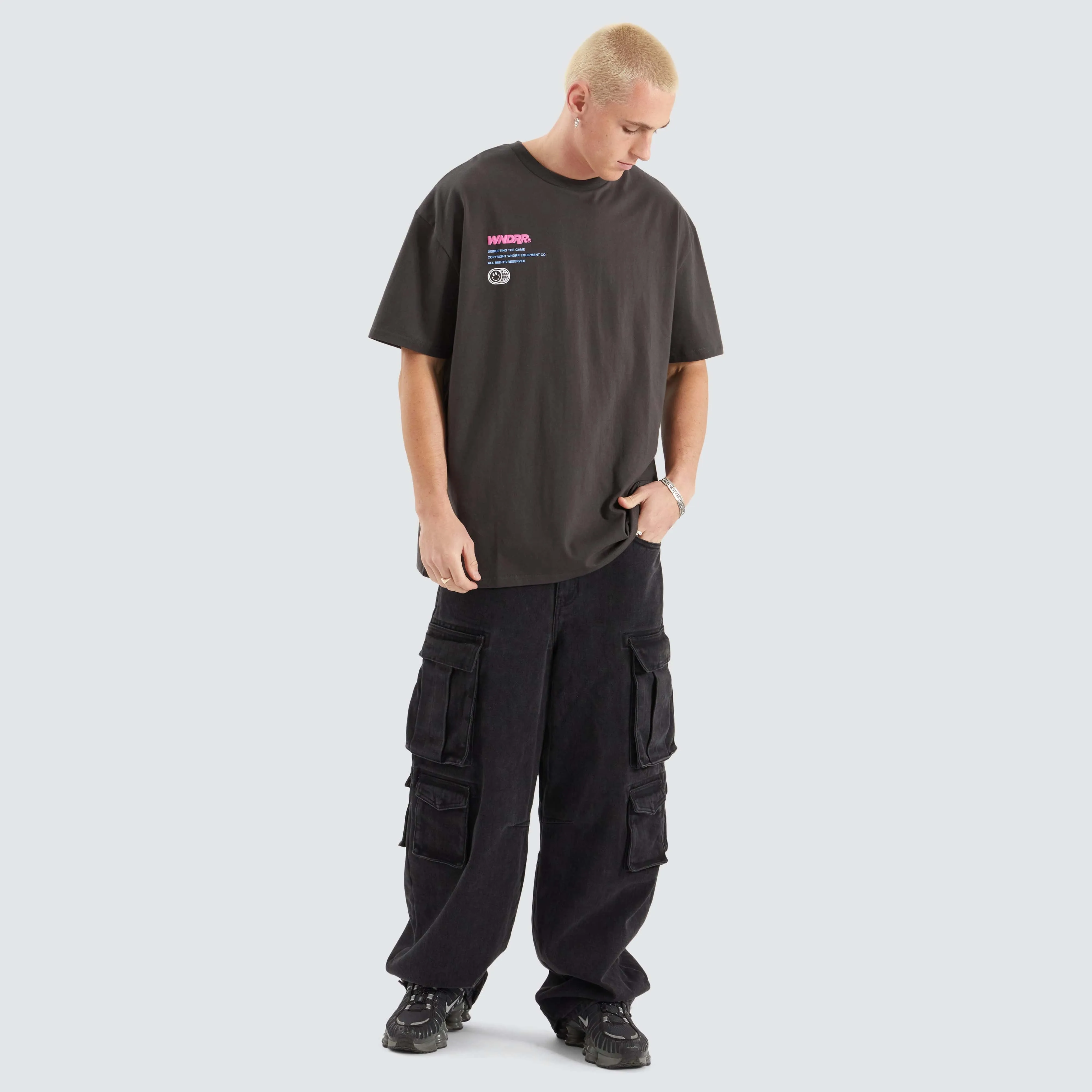 Obscure Box Fit Tee Faded Black sold by Neverland product image thumbnail 4