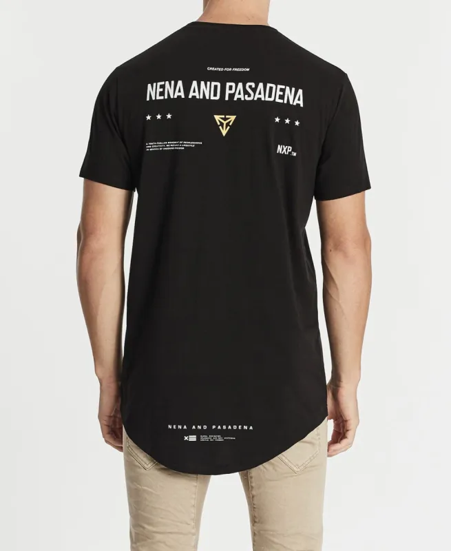 Unbound Cape Back T-Shirt Jet Black sold by Neverland