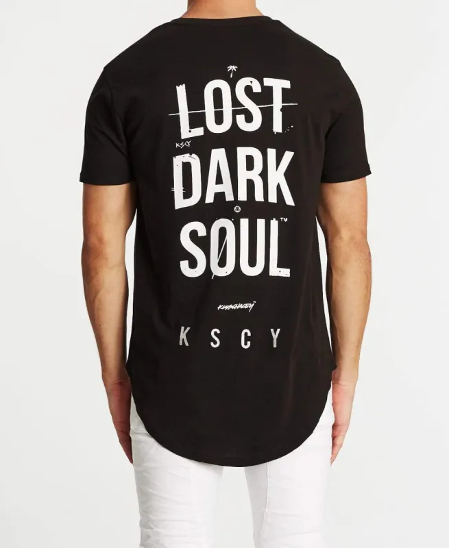 Dark Soul Dual Curved T-Shirt Jet Black sold by Neverland