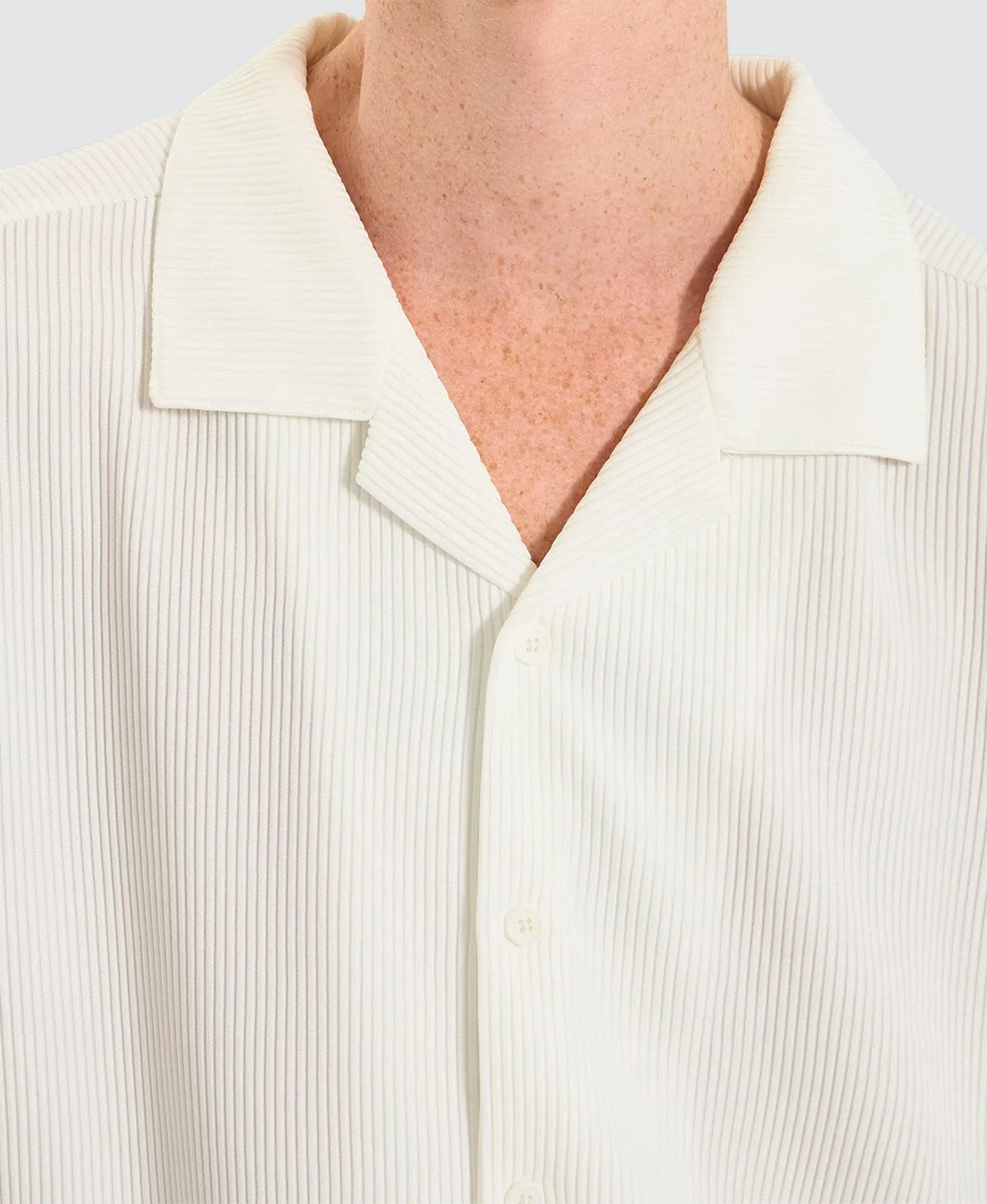 Baroque Cropped Resort Shirt White sold by Neverland product image thumbnail 4