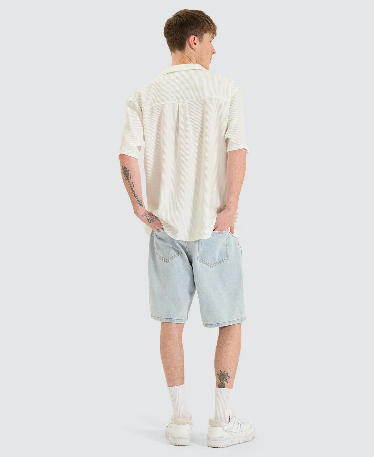 Baroque Cropped Resort Shirt White sold by Neverland product image thumbnail 5