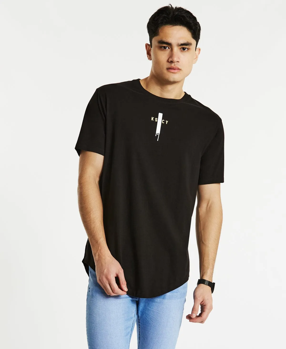 Shake Dual Curved T-Shirt Jet Black sold by Neverland product image thumbnail 2