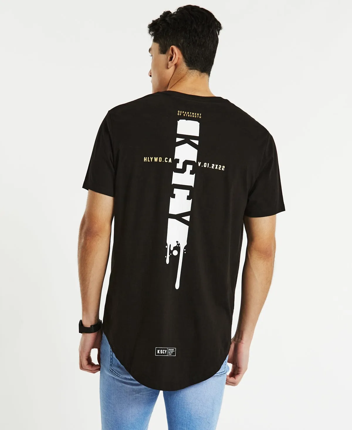 Shake Dual Curved T-Shirt Jet Black sold by Neverland