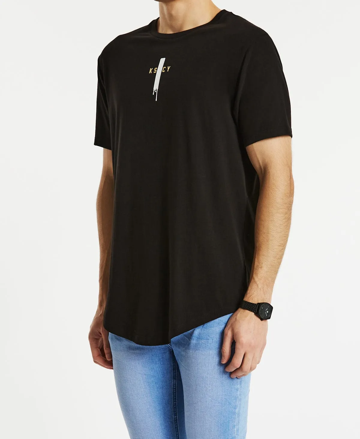 Shake Dual Curved T-Shirt Jet Black sold by Neverland product image thumbnail 5