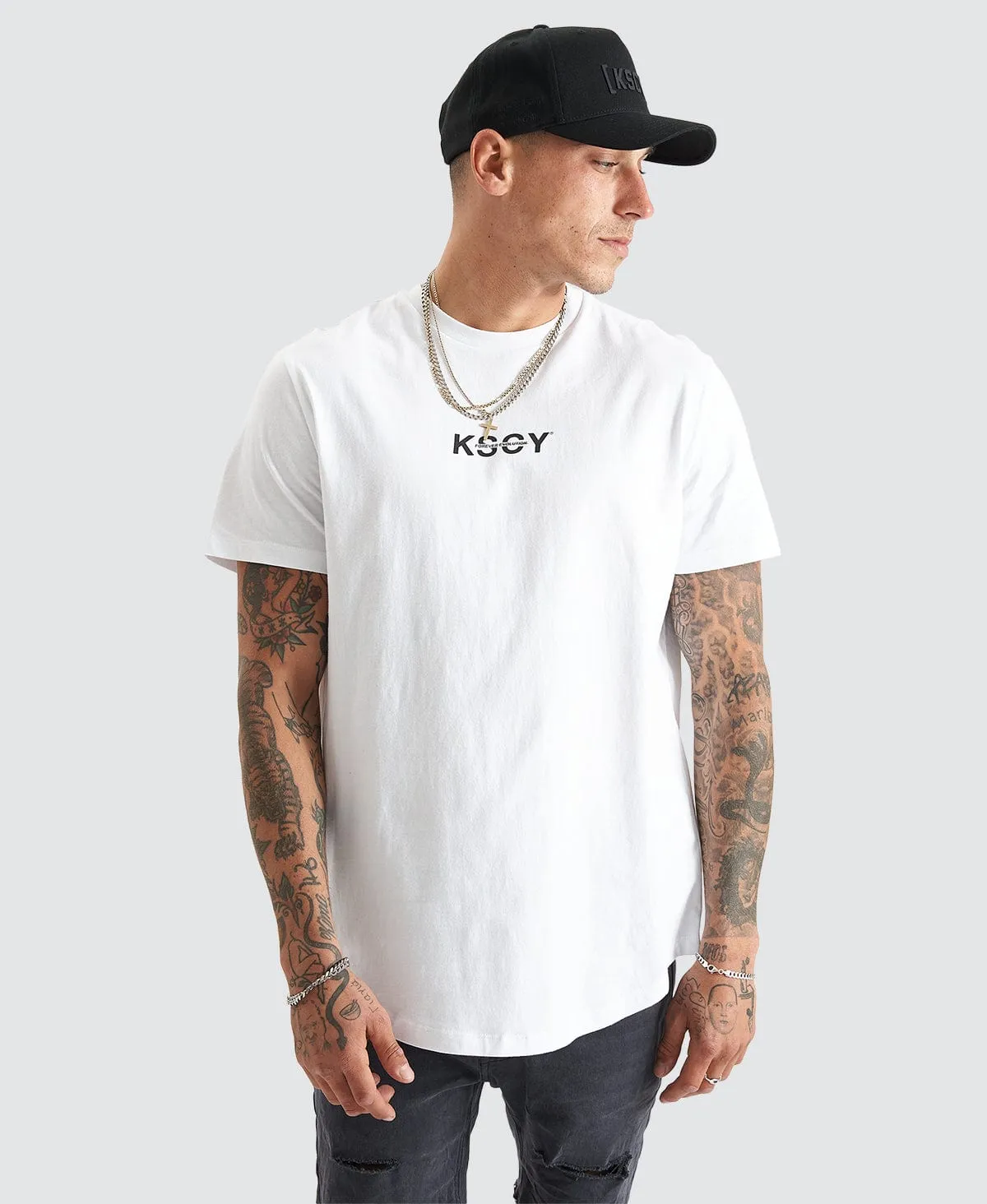 Tustin Dual Curved Tee White sold by Neverland product image thumbnail 5